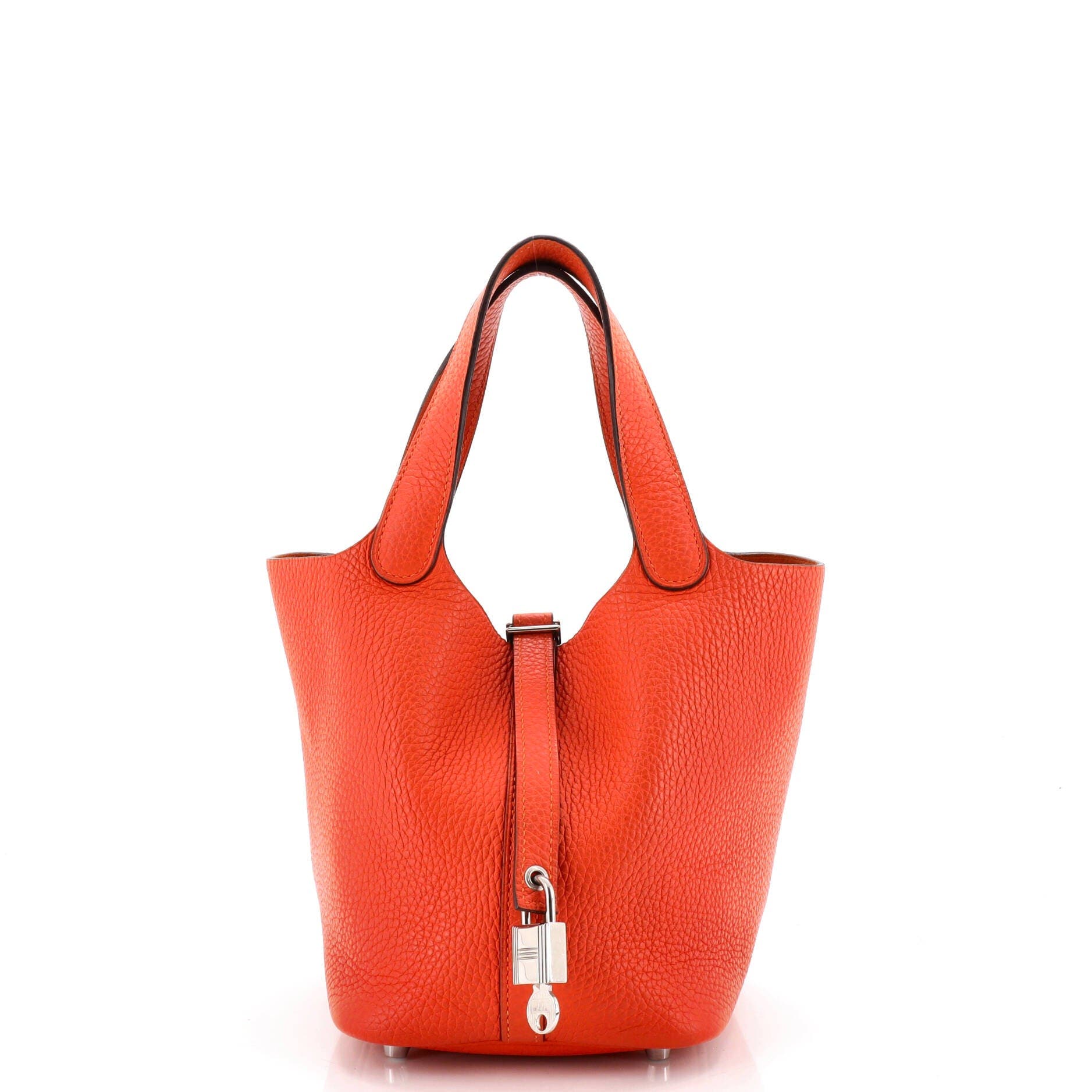 Picotin Lock Bag Clemence PM, Main, color, Orange