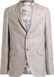 Etro Roma Check Wool & Silk Blend Sport Coat