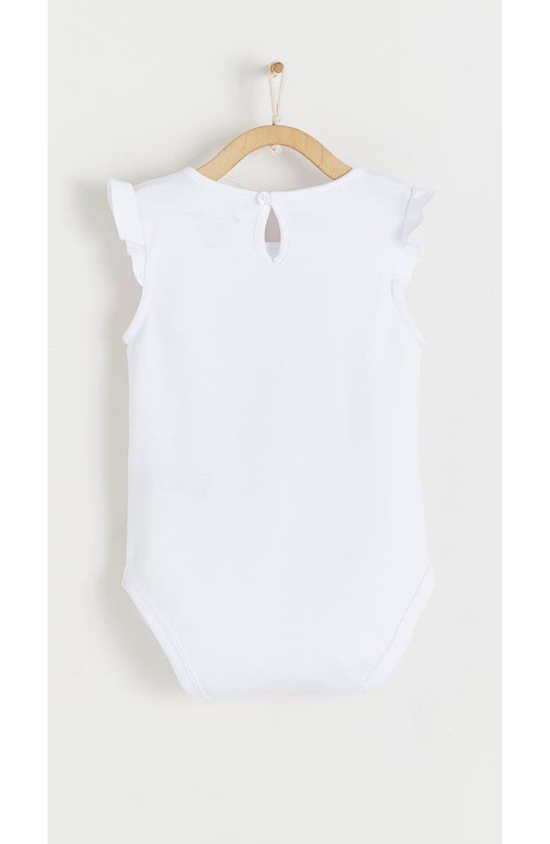 Babycottons Premium Peruvian Pima Cotton Essentials Flutter Short Sleeve Bodysuit For Infant, Alternate, color, 