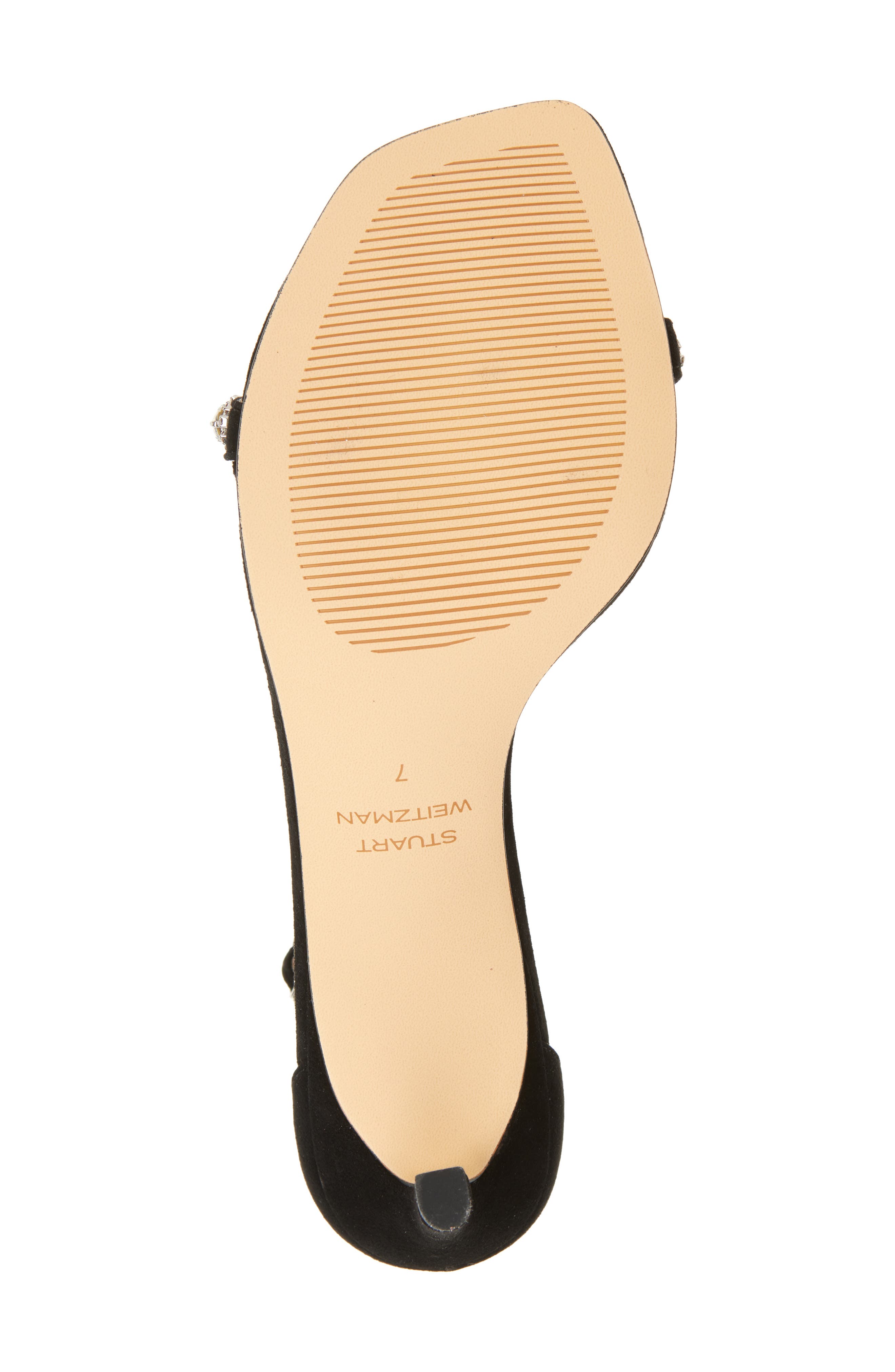 Stuart Weitzman Justina 75 Sandal, Alternate, color, Black