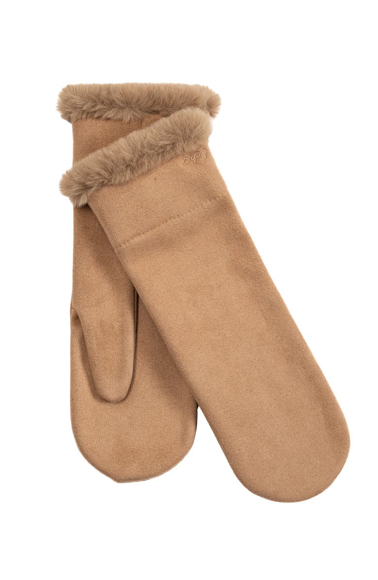 Echo Stretch Suede Mitten, Alternate, color, Camel