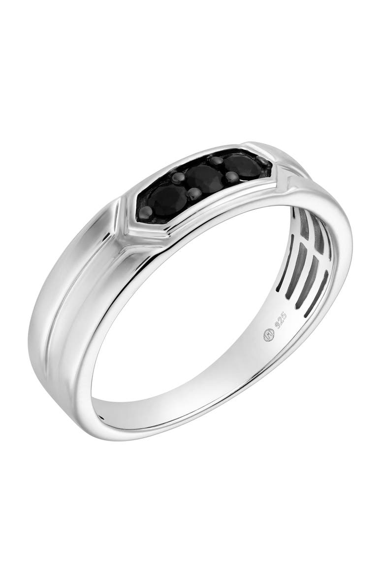Ryu 0.2CT Black Spinel Ring 925 Silver, Alternate, color, Sterling Silver