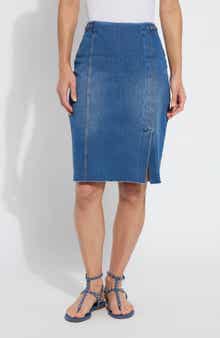 Lysse Tess Braided Denim Pencil Skirt