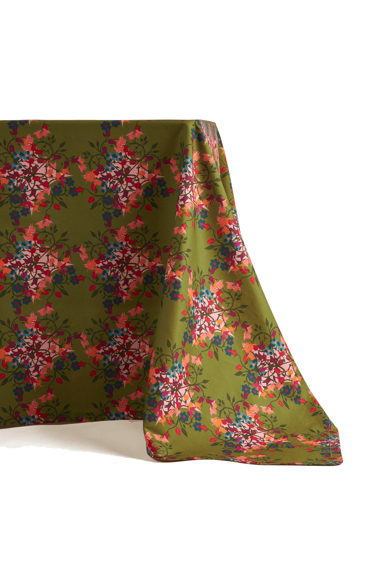 Sophie Williamson Design Tablecloth, Main, color, Green