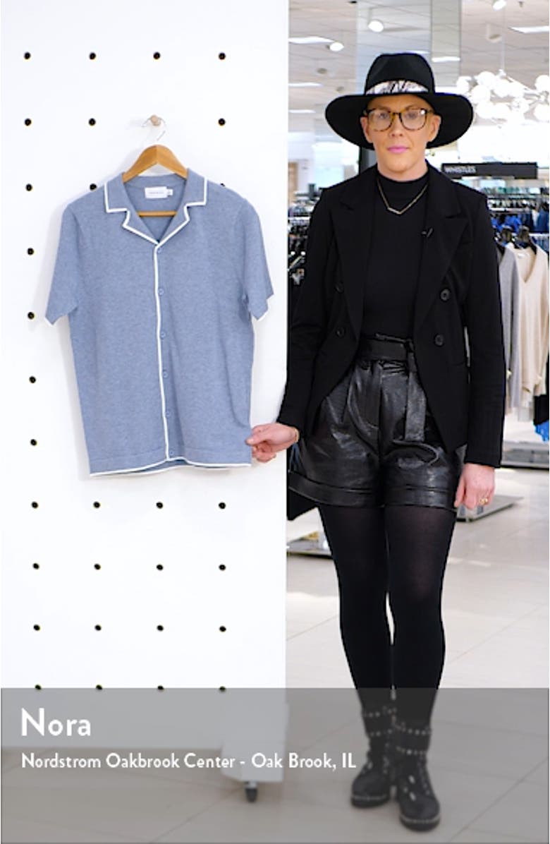 Marl Revere Front Button Sweater, sales video thumbnail