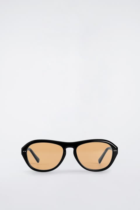 Oval-Frame Sunglasses