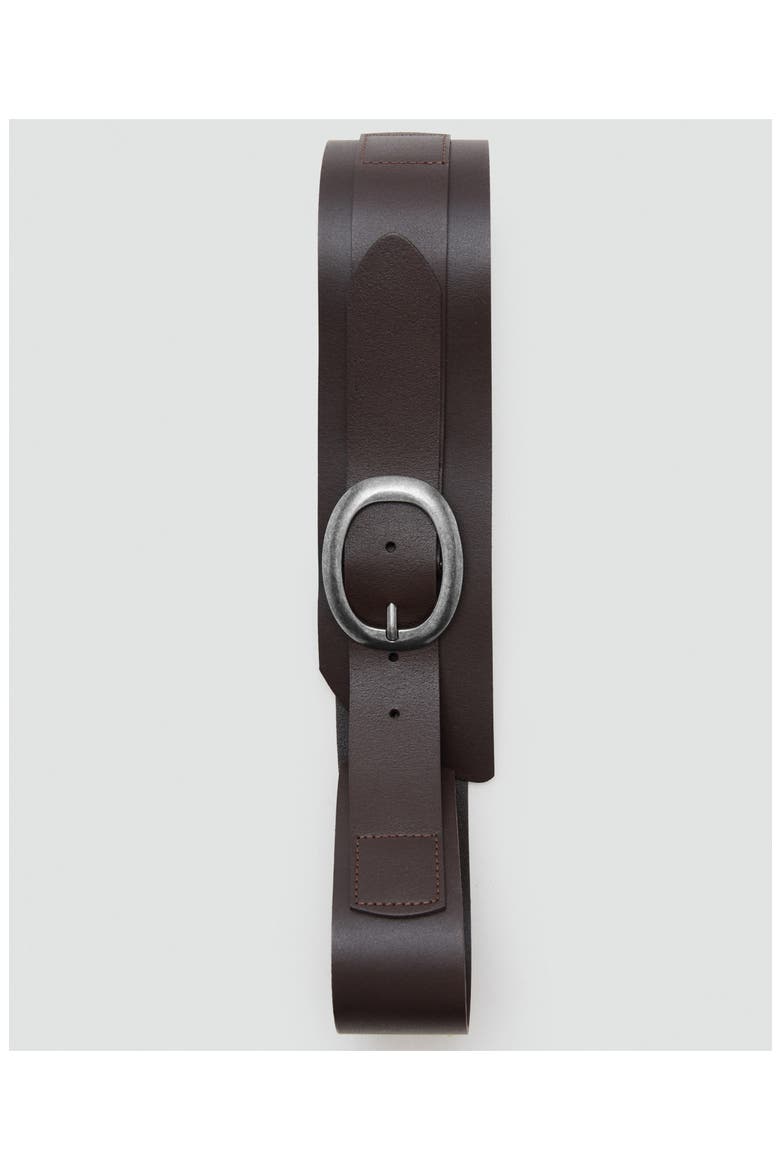 Obi Leather Belt, Alternate, color, CHOCOLATE