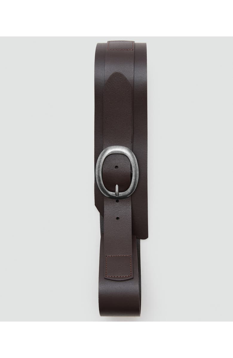 MANGO Obi Leather Belt, Alternate, color, 