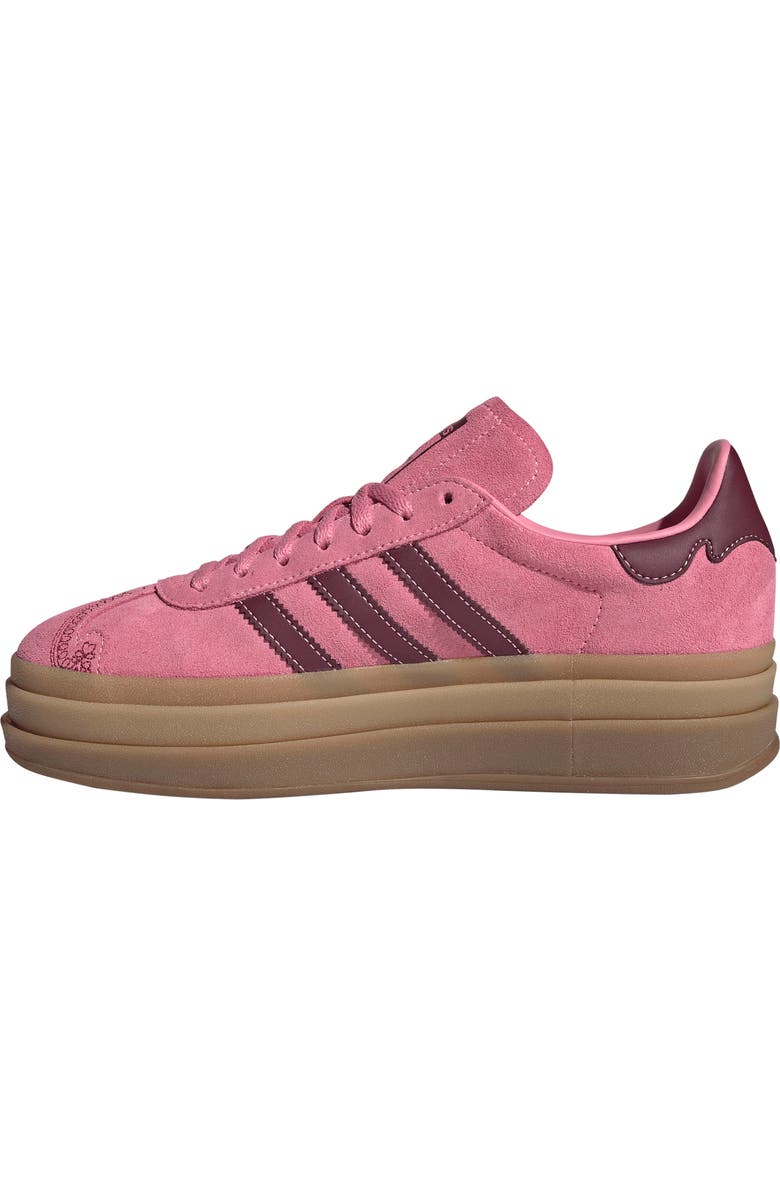 adidas Gazelle Bold Platform Sneaker, Alternate, color, Red/ Pink Spark/ Red