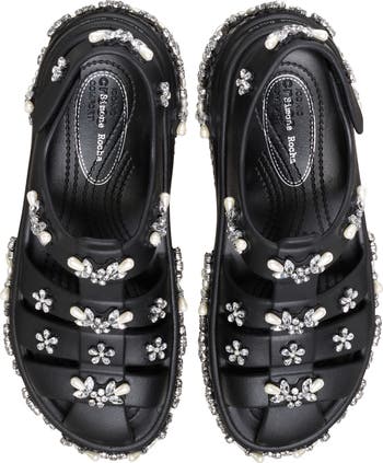 Simone Rocha x Crocs ☆ Stomp Fisherman ‘Black’ x Crocs Stomp Fisherman platform sandals in black - Simone