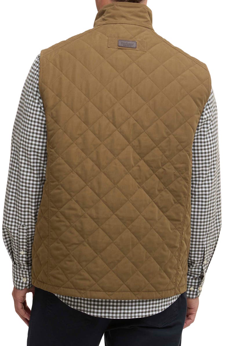 Barbour Sanded Quilted Vest, Alternate, color, Beech