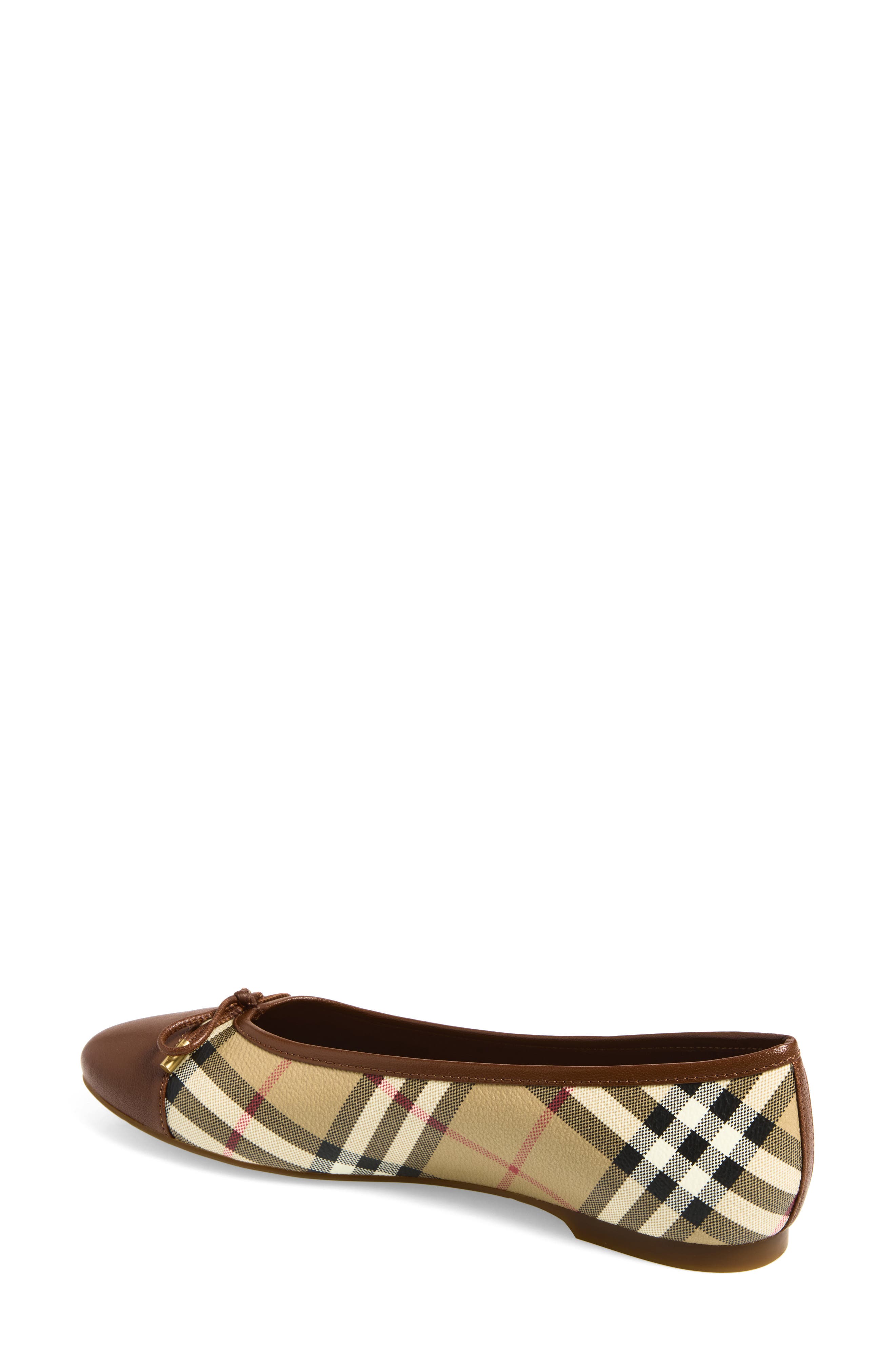 Highgate Ballerina Check Flat, Alternate, color, ARCHIVE BEIGE IP BLACK