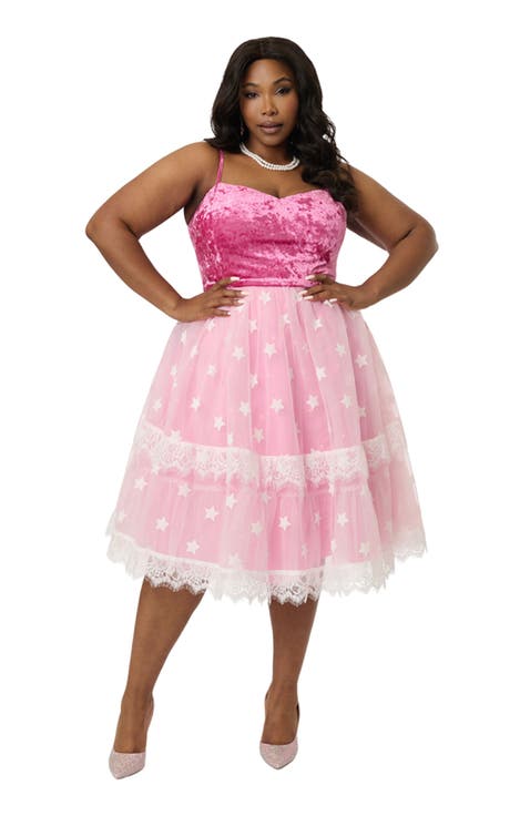 Plus Size Light Up Dream Glow Swing Dress