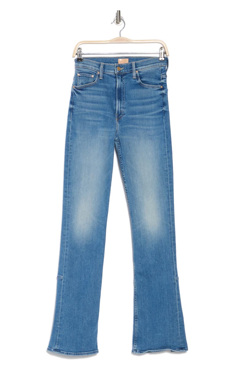 MOTHER The Outlaw Wedge Heel High Waist Slim Flare Jeans, Alternate, color, 