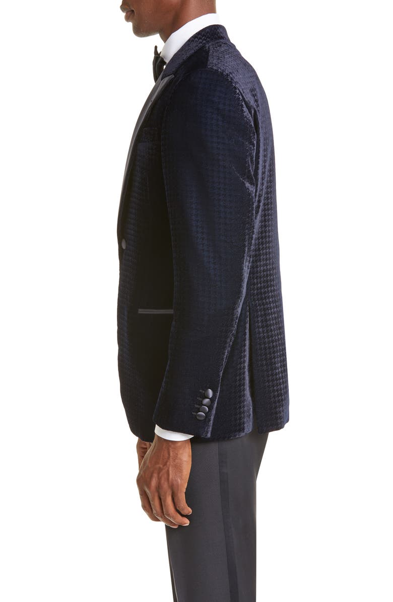 Emporio Armani Houndstooth Velvet Dinner Jacket | Nordstrom
