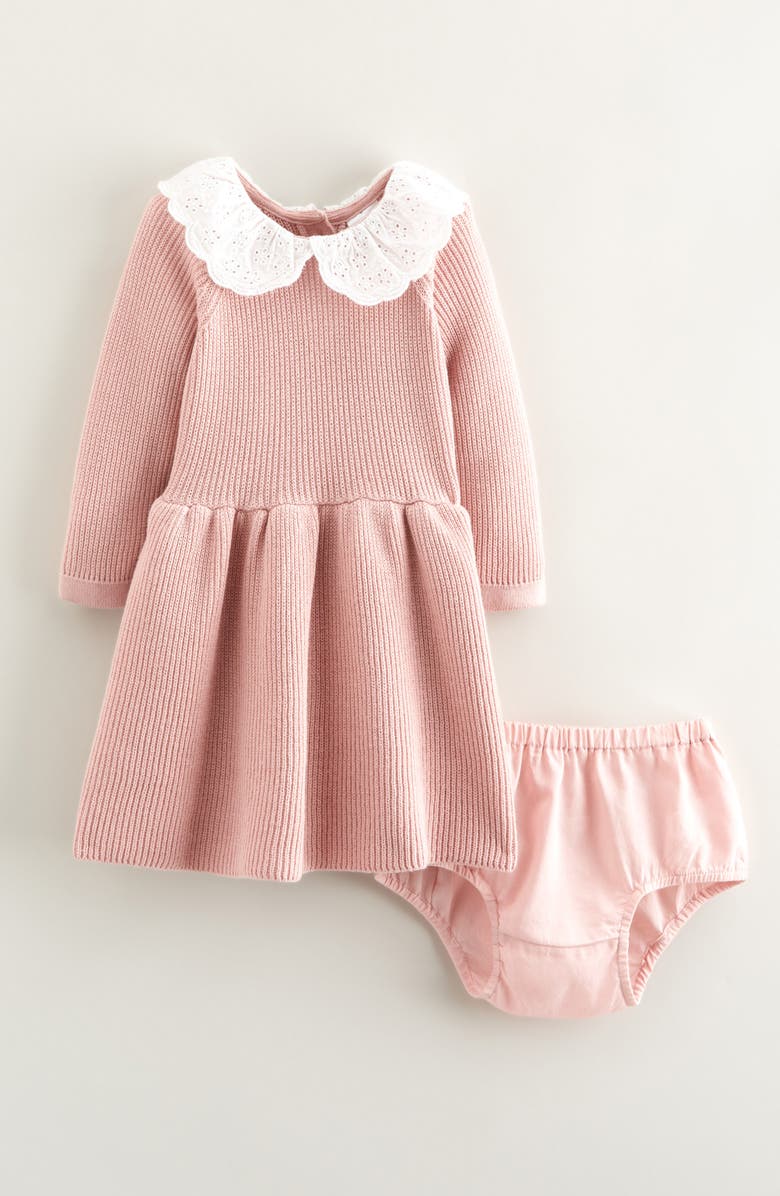 Nordstrom Scalloped Collar Sweater Dress, Main, color, Pink Zephyr