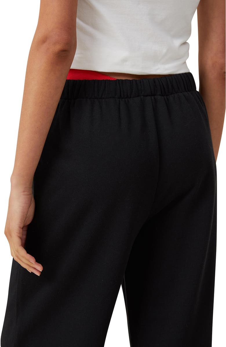Cotton On Women's Wide Leg Sweatpant, Alternate, color, Black