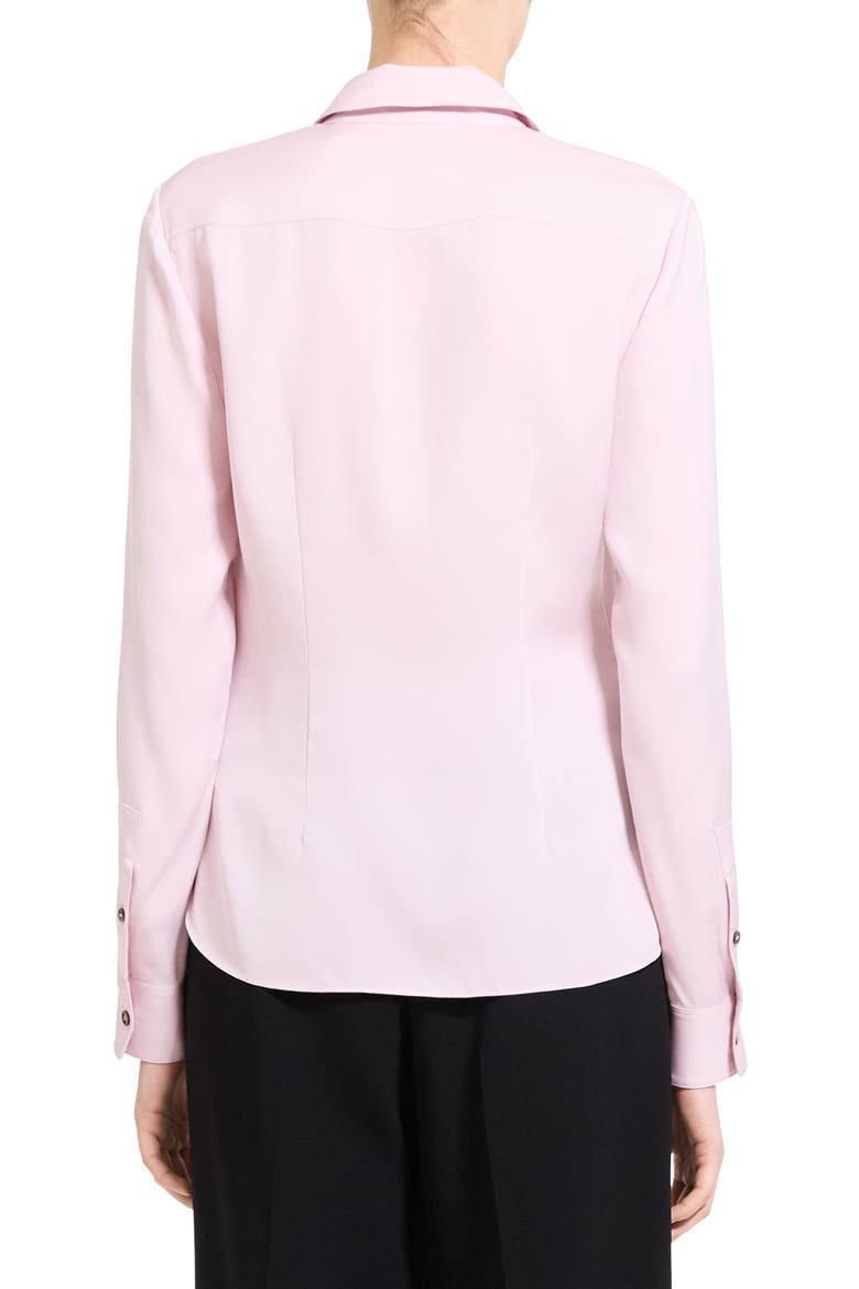 Classic Fitted Silk Shirt, Alternate, color, ROSE MAUVE