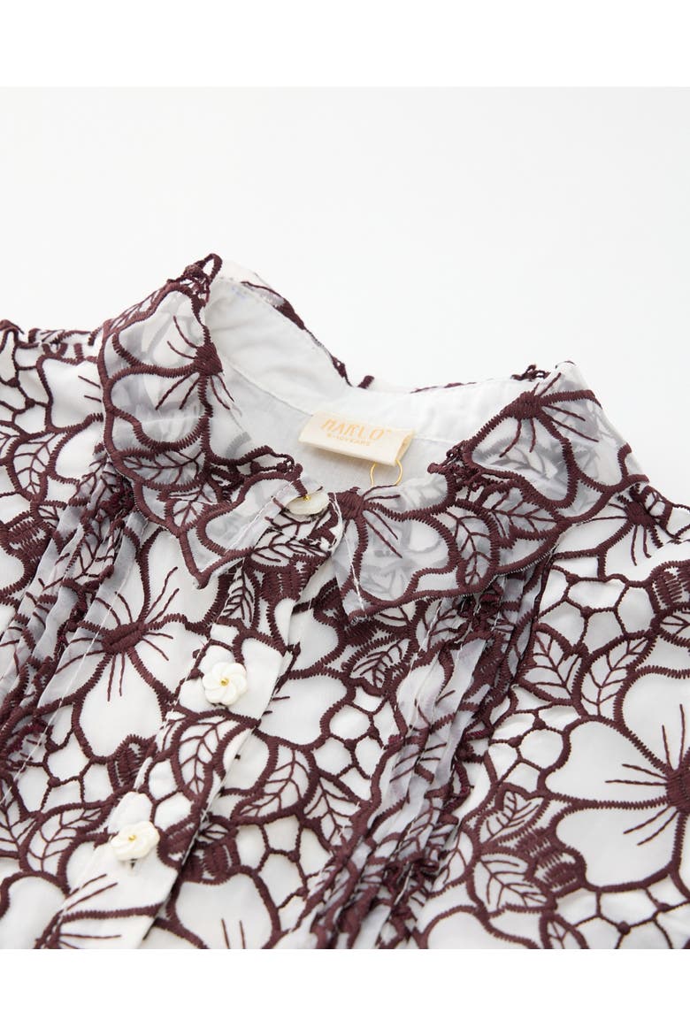 Chelsea Cotton Embroidered Dress, Alternate, color, Wine