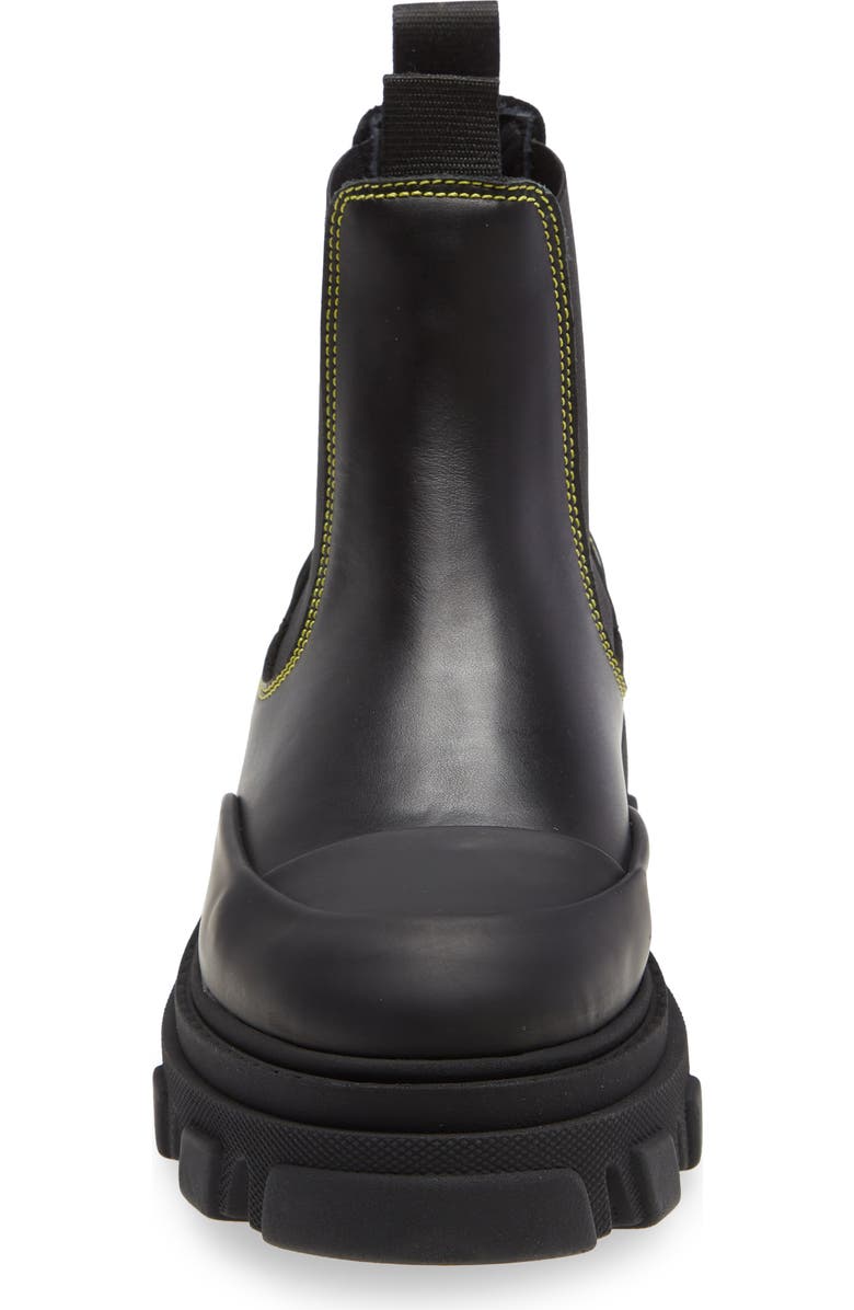 Ganni Calf Leather Low Chelsea Boot, Alternate, color,