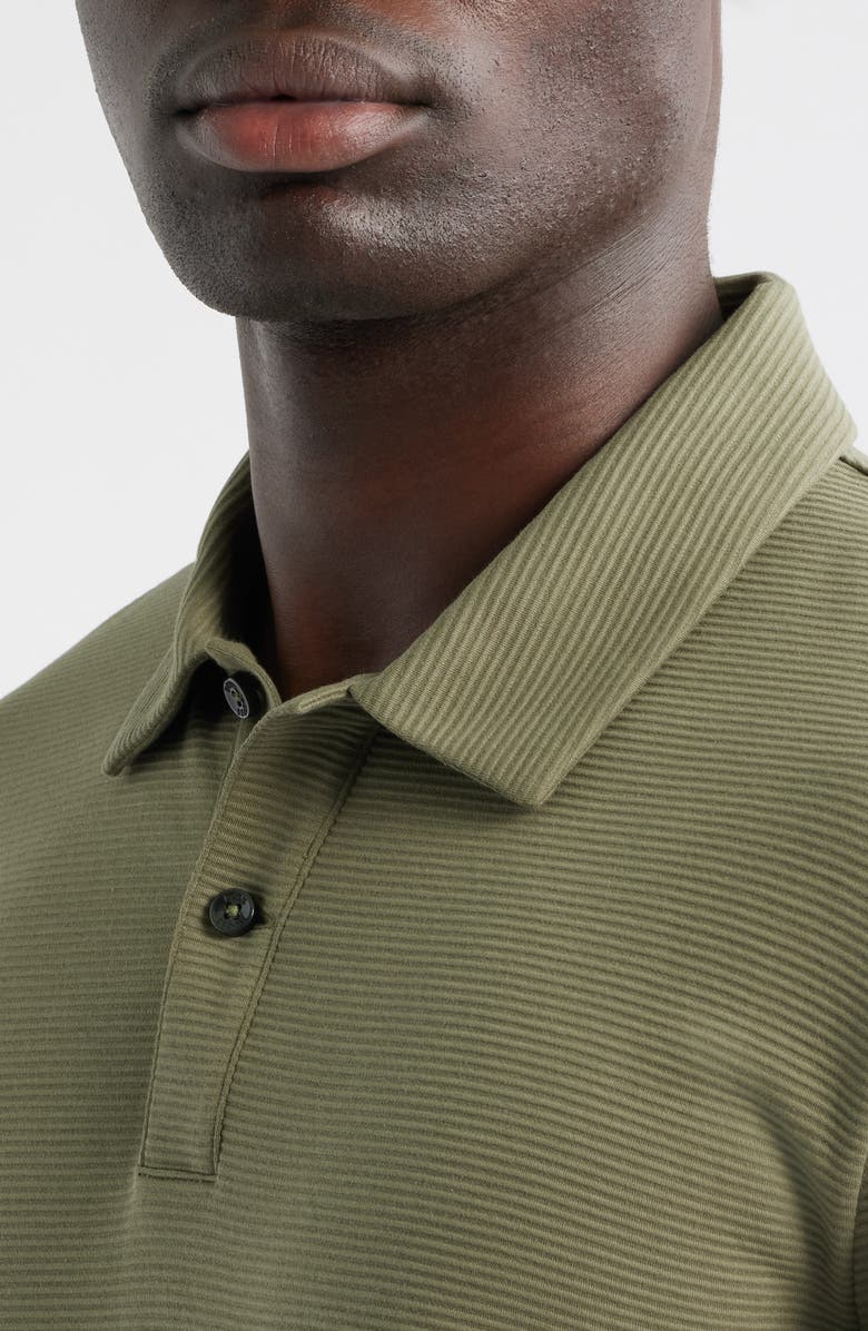 BOSS Pleins Long Sleeve Polo, Alternate, color, Medium Green