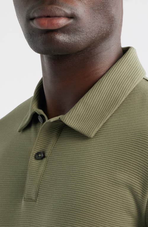 Hugo Boss Long-sleeve Polo Shirt With Classic Collar In Green
