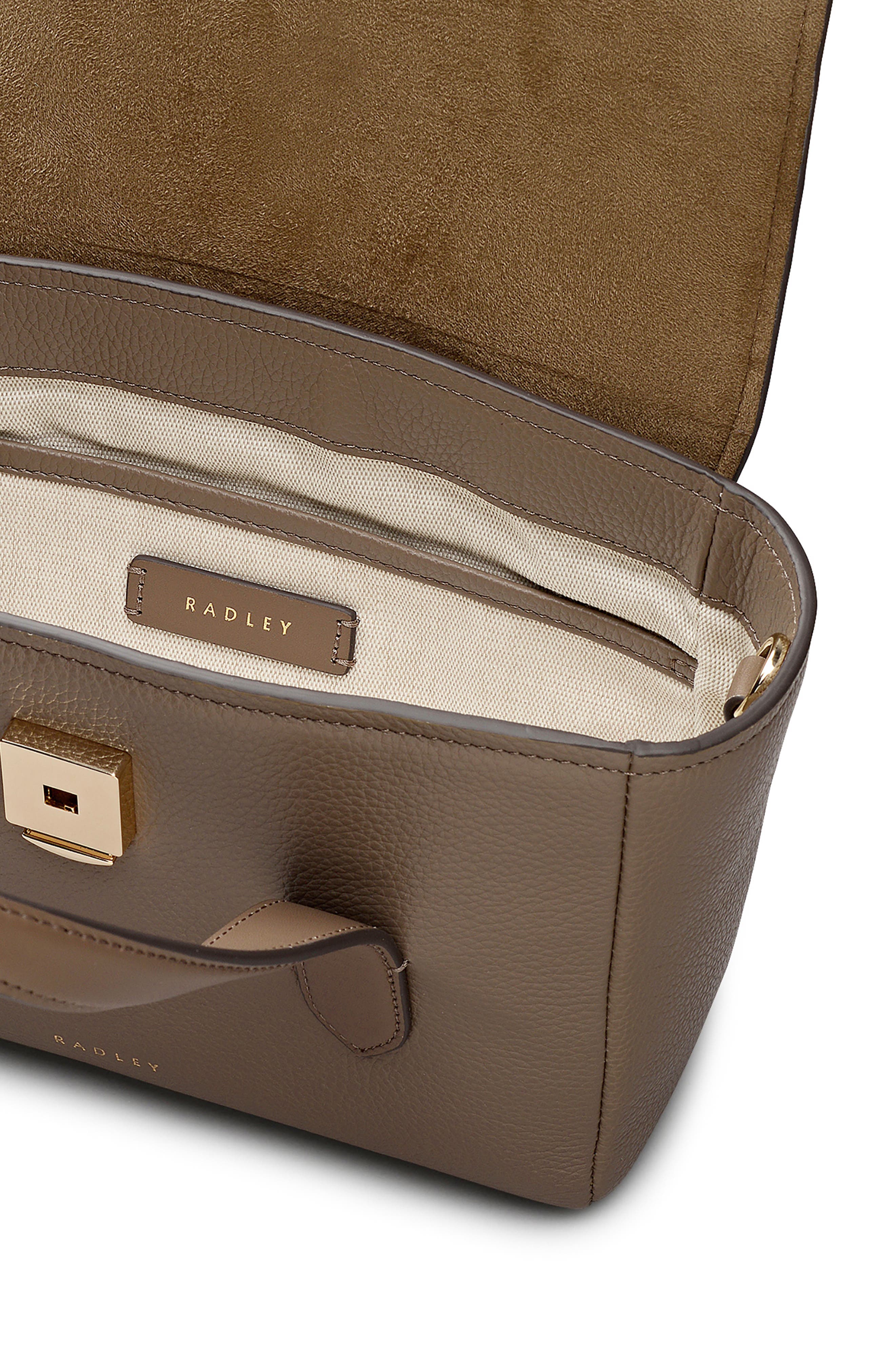 Radley Mayfair Lane Small Flapover Satchel Bag, Alternate, color, Coffee