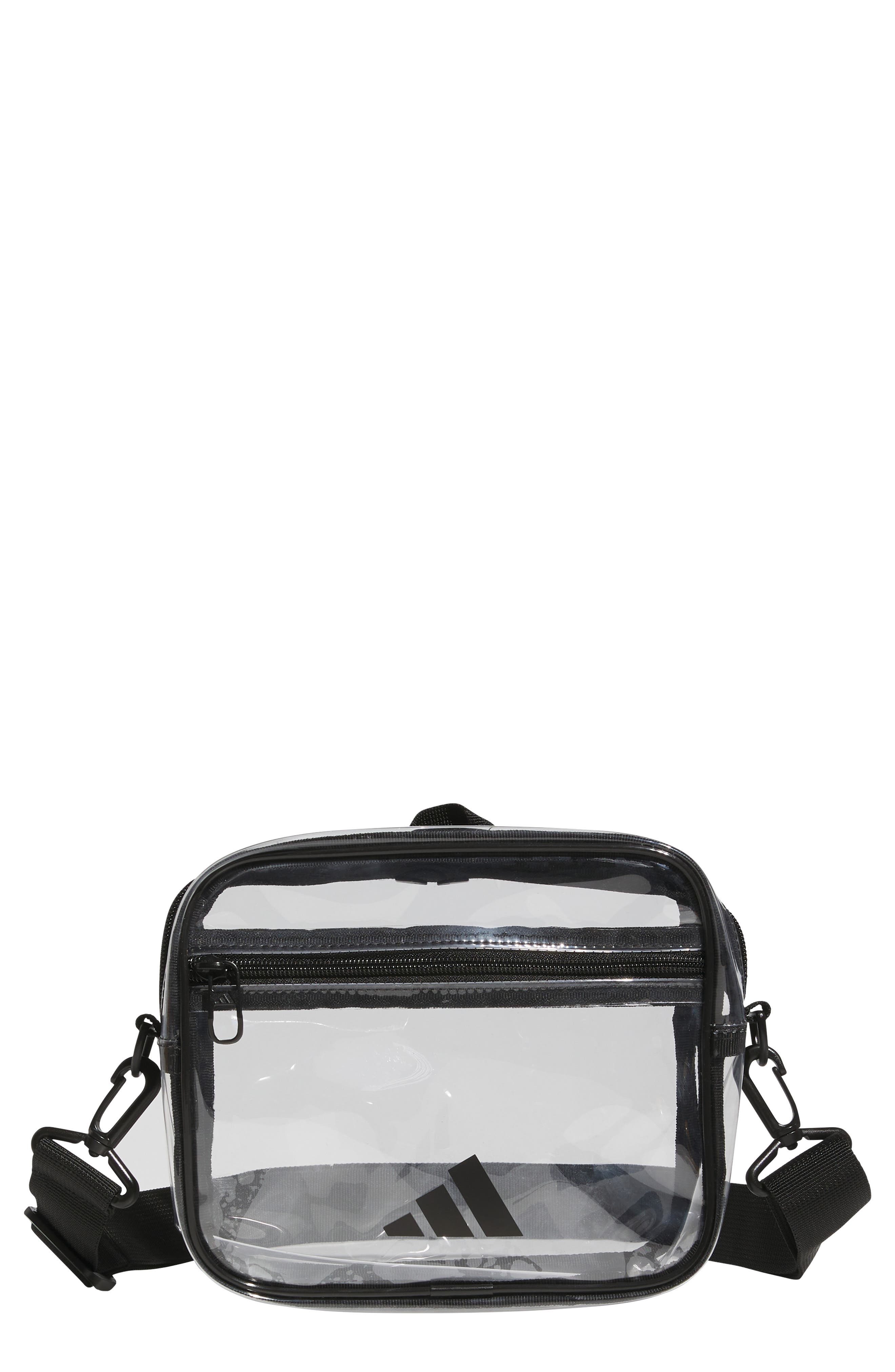 adidas Clear Crossbody Bag, Main, color, Clear/ Black