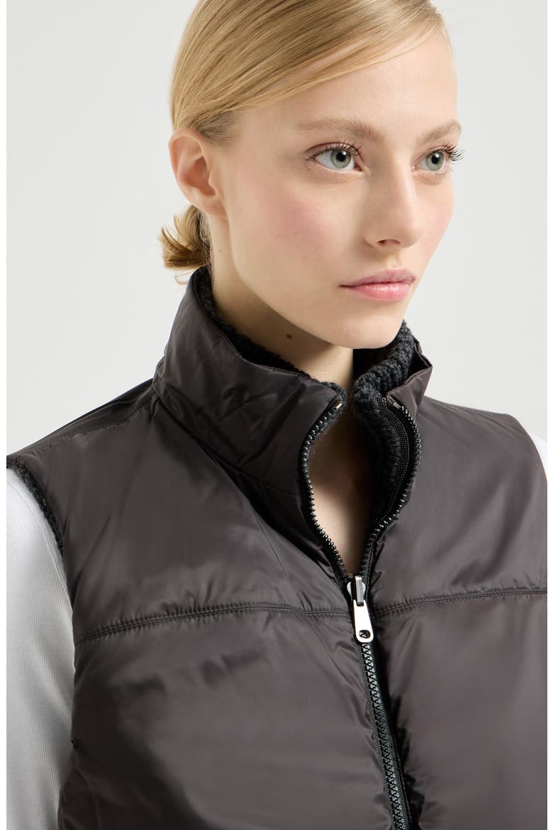 Cashmere down vest, Alternate, color, Lignite Grey