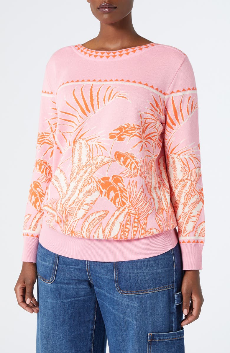 Marina Rinaldi Fascino Hydrangea Sweater, Main, color, Hydrangea Pink