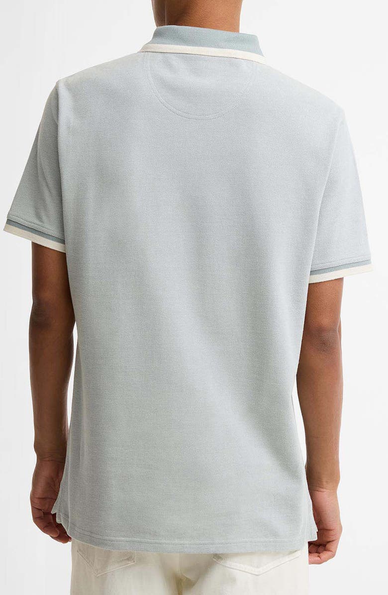 Barbour Barnard Contrast Collar Cotton Piqué Polo, Alternate, color, Dusty Slate