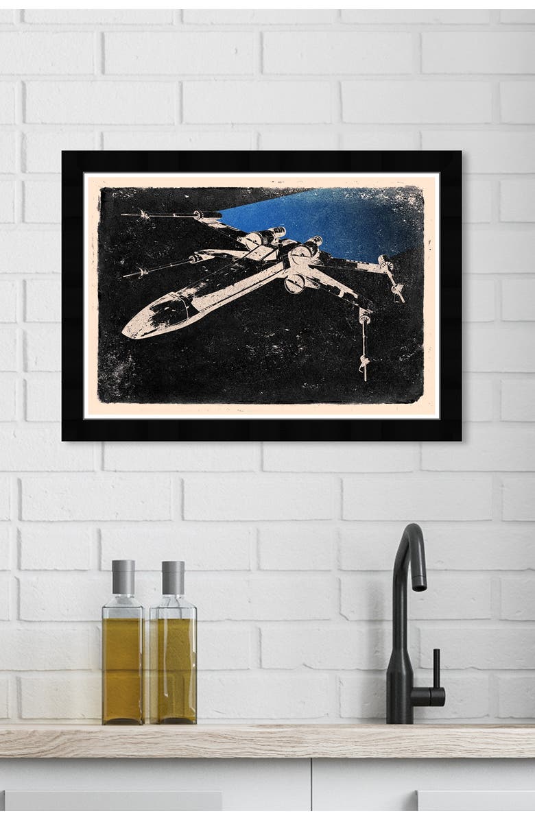 Wynwood Studio Galactic Spaceship Wall Art, Alternate, color, Black