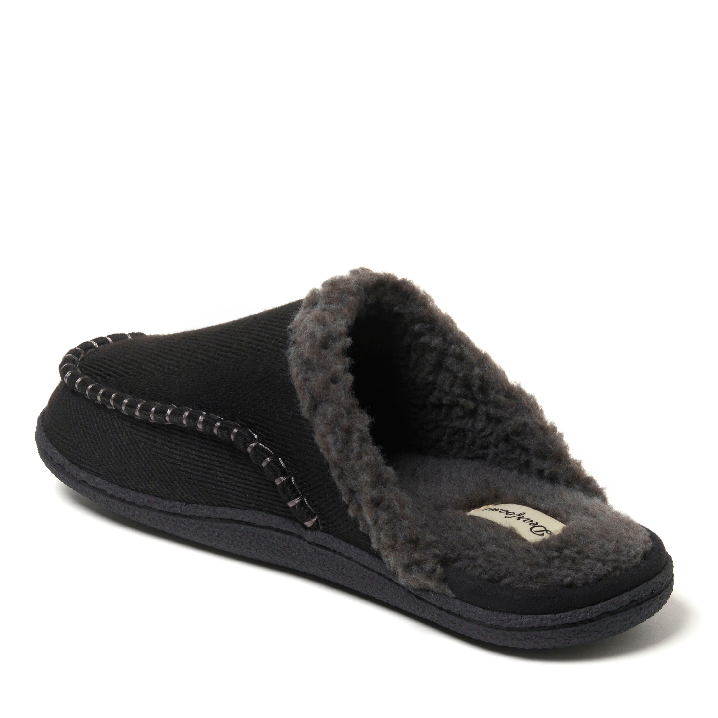 Matthew Faux Shearling Scuff Slipper, Alternate, color, BLACK