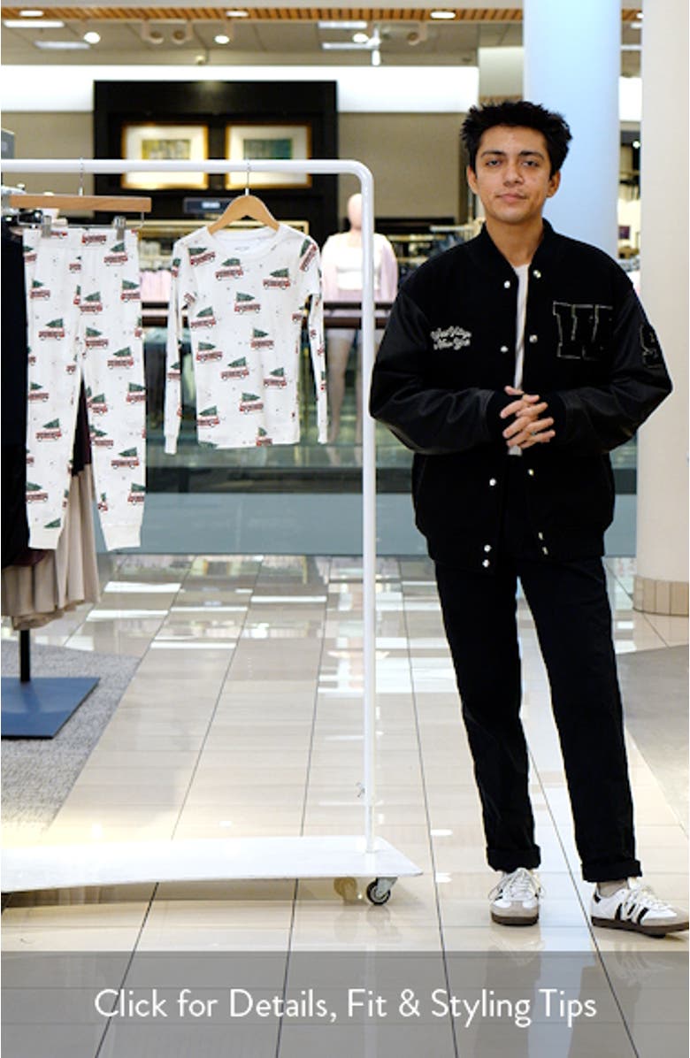 Kids' Festive Print Fitted Organic Cotton Two-Piece Pajamas, sales video thumbnail