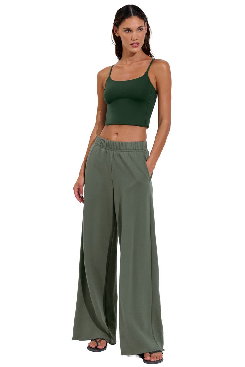 Pool Days Tankini Two-Piece Swimsuit Top, Alternate, color, PALM GREEN