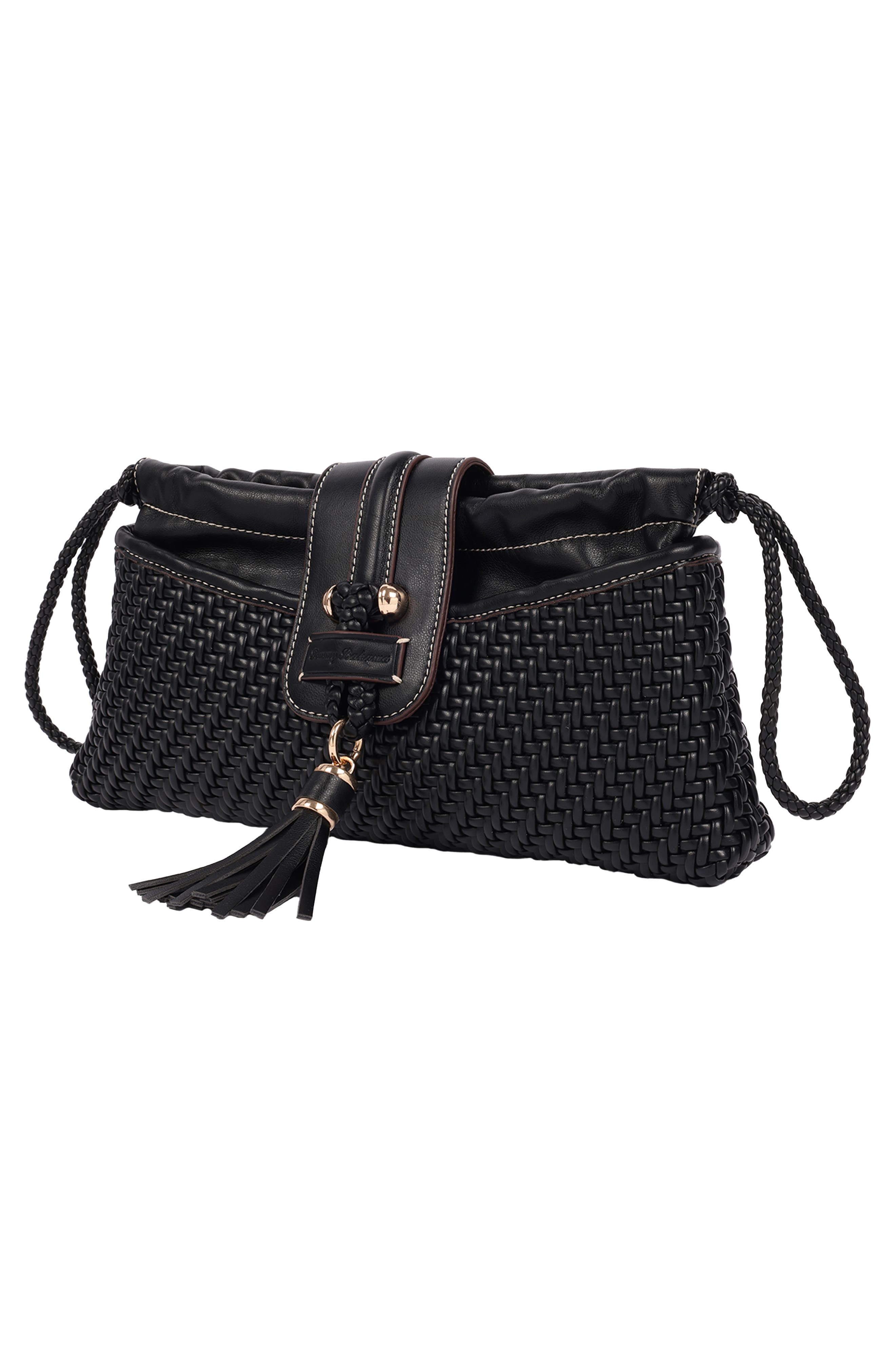 Leopard Band Shoulder Bag, Alternate, color, BLACK