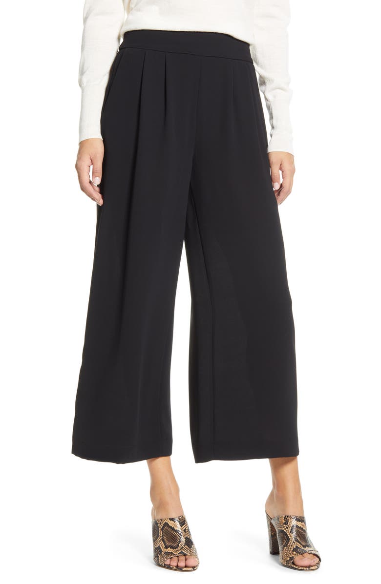 1.STATE Wide Leg Crepe Trousers, Main, color,