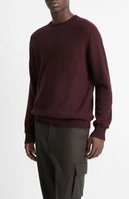 Vince Geometric Jacquard Wool & Cotton Blend Crewneck Sweater