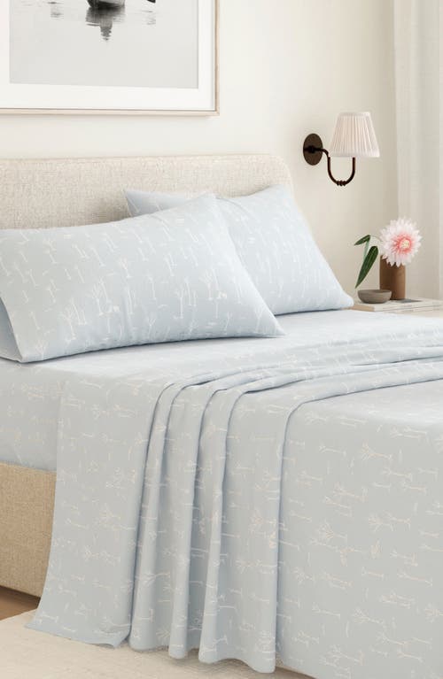 Woven & Weft Lodge 4-piece Flannel Bed Sheet Set In Blue