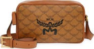 MCM Small Himmel Lauretos Coated Canvas Crossbody Bag