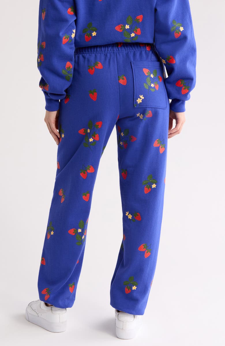 Melody Ehsani Strawberry Print Cotton Sweatpants, Alternate, color, 