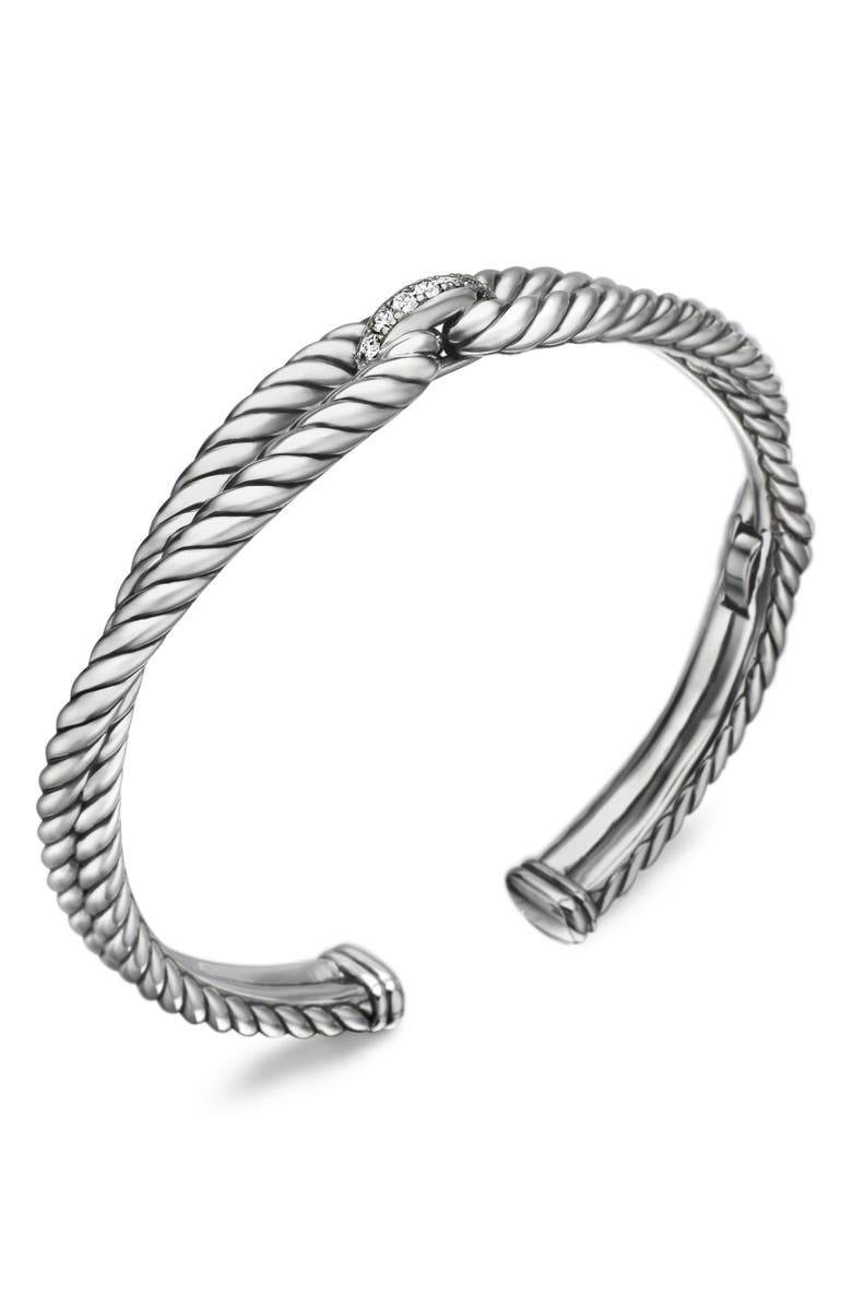 David Yurman Cable Loop Bracelet with Diamonds, Alternate, color, 