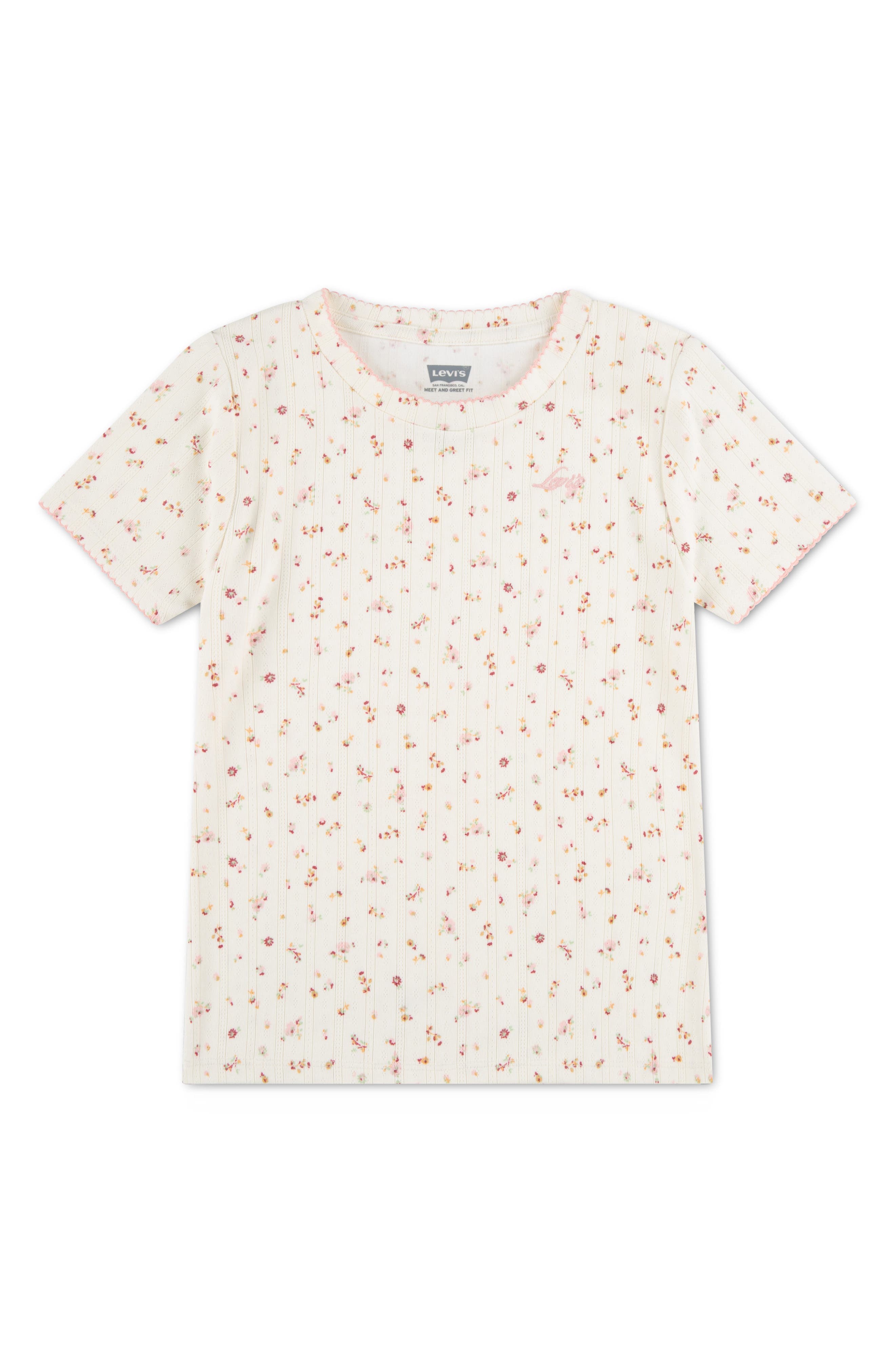 Kids' Floral Rib Knit Top