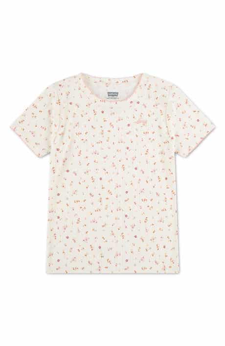 Kids' Floral Rib Knit Top