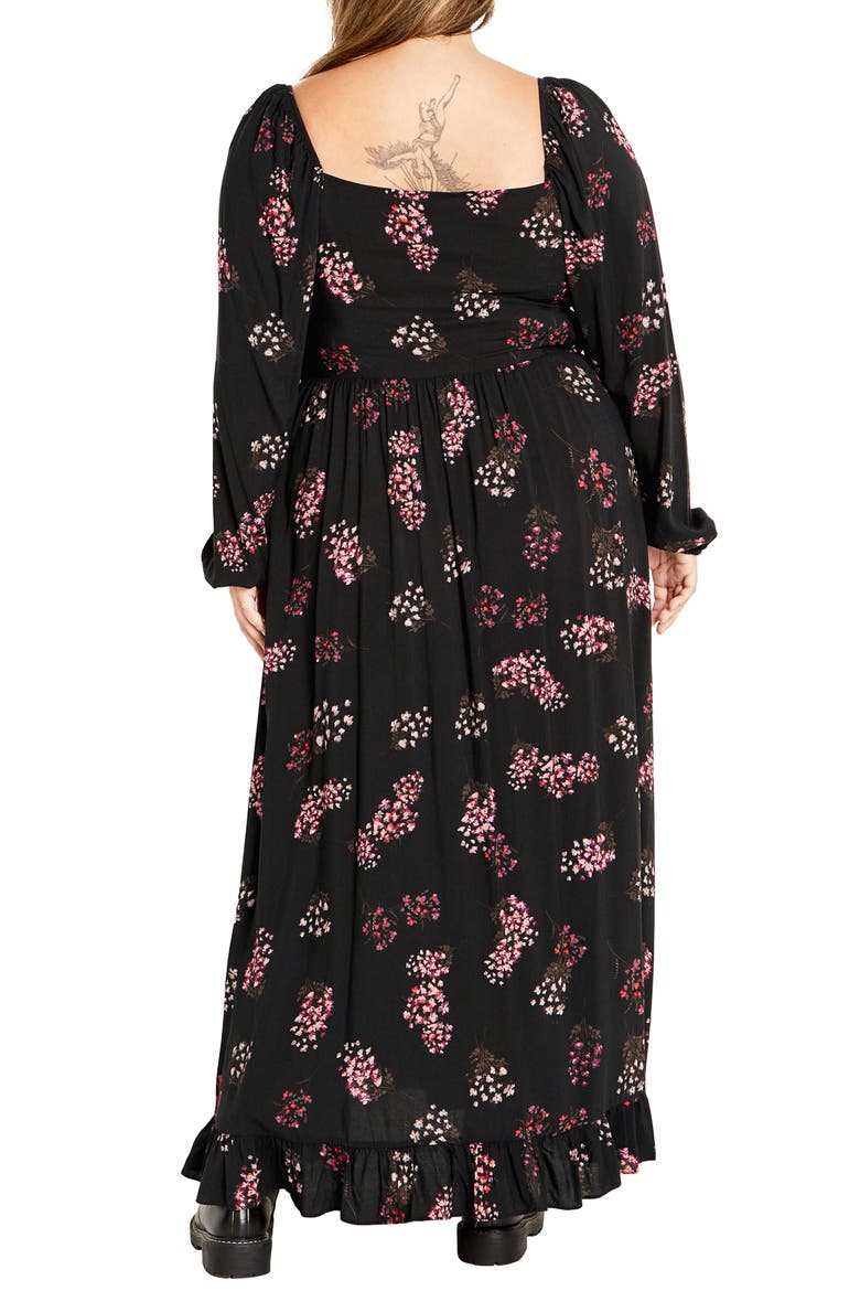 Murphy Long Sleeve Smocked Bodice Maxi Dress, Alternate, color, FLORAL