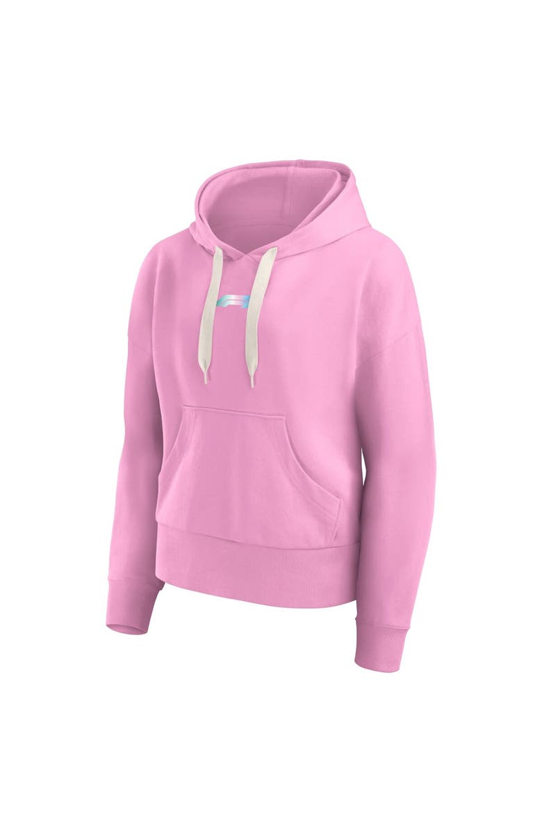 FANATICS Women's Fanatics Branded Pink Formula 1 Merchandise Y2K Badge Pullover Hoodie, Alternate, color, 