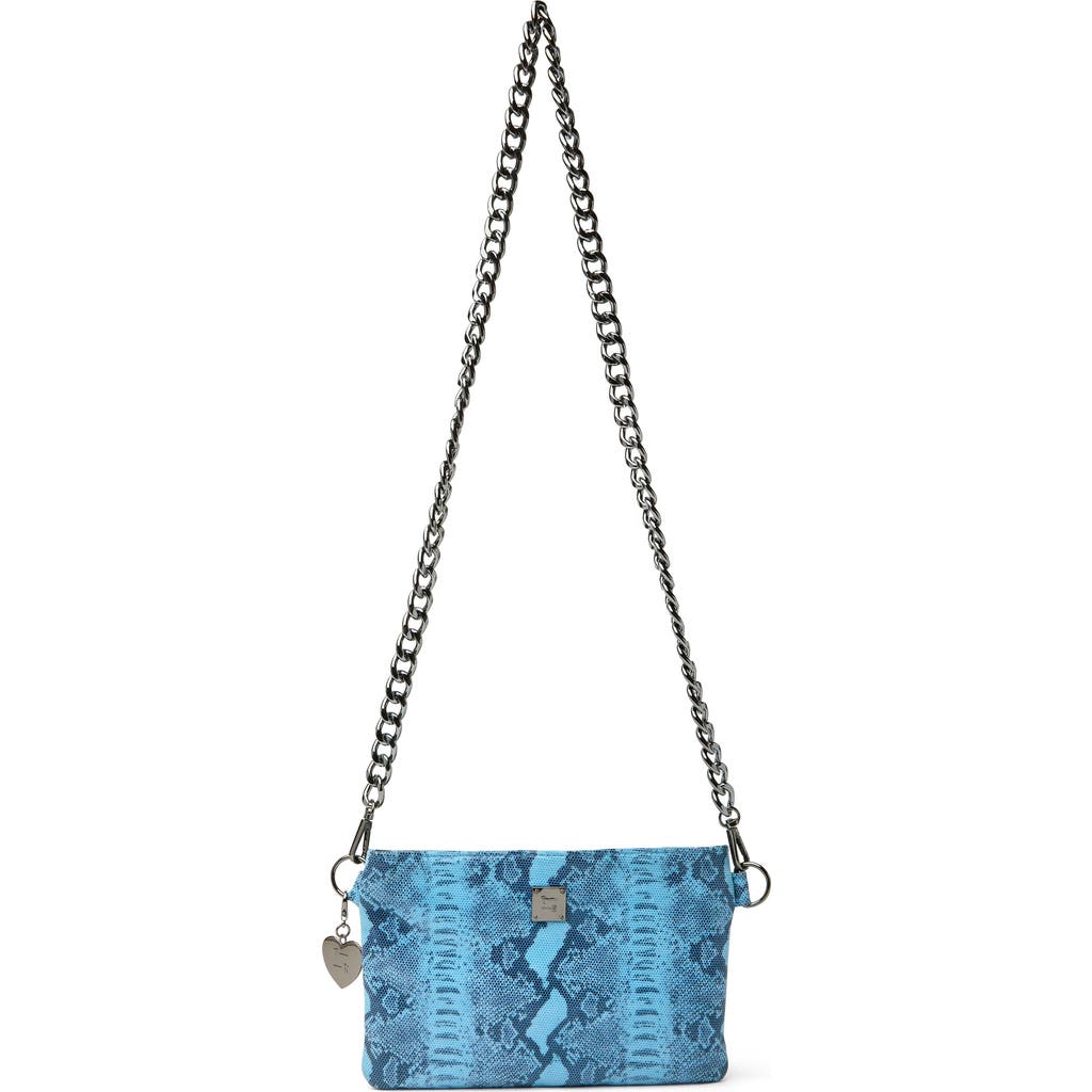 Think Royln Fame Croc Embossed Leather Crossbody Bag