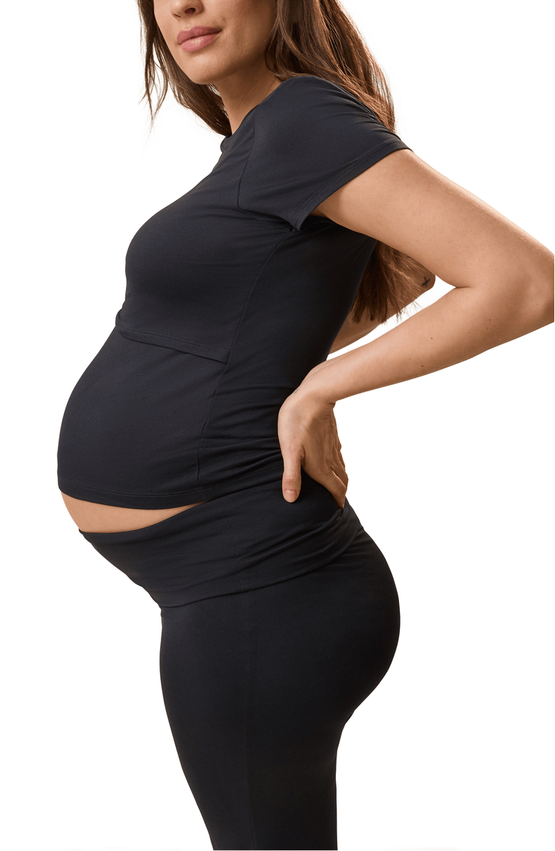 843353195869 The Sunday Maternity & Nursing Pajama Set, Alternate, color, Black