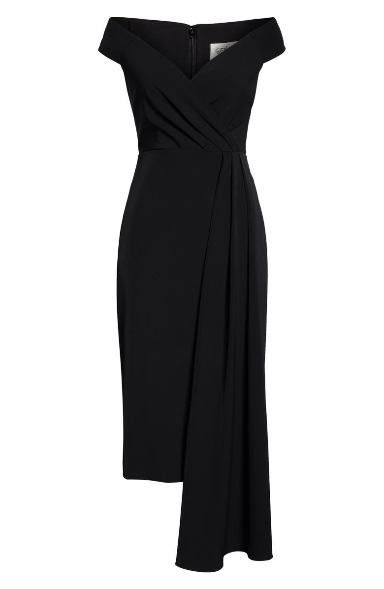 Eliza J Off the Shoulder Asymmetrical Cocktail Dress, Alternate, color,