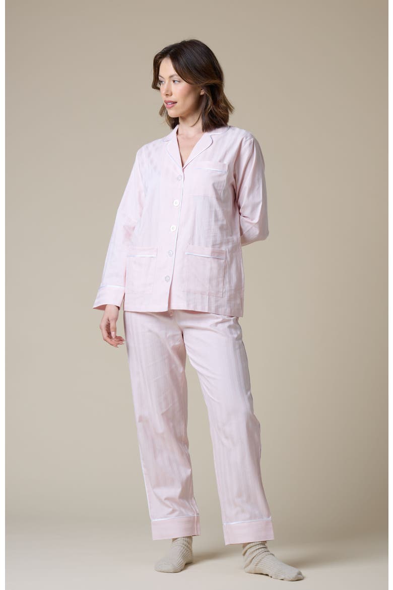 Premium Cotton Pajama Set, Alternate, color, Pink Peony